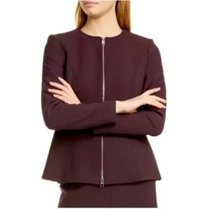 Boss Jepeplar Peplum Jacket Sz 12